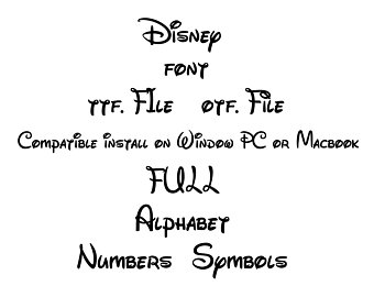 Download disney font for mac word